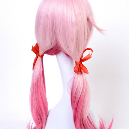 Cosplay animation Pink Double ponytail wig
