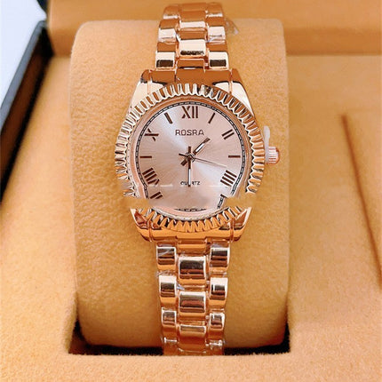 Foreign Trade Roman Scale Men's Steel Strap Watch In Stock Wholesale Rosra Fashion Fashion Quartz Couple Watch