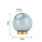 Round glass vase