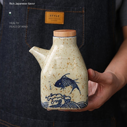 Chinese Style Ceramic Sauce Dipping Bottles