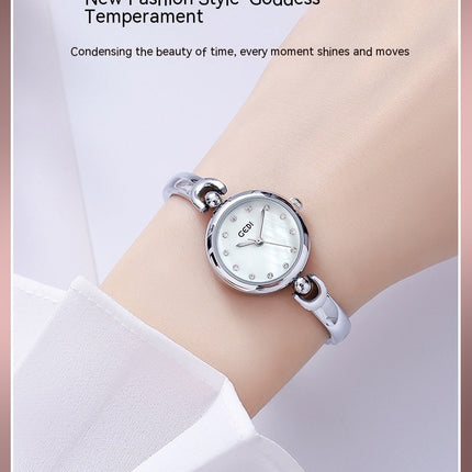 Simple Design Small Exquisite Round Dial Bangle Watch Quartz Watch