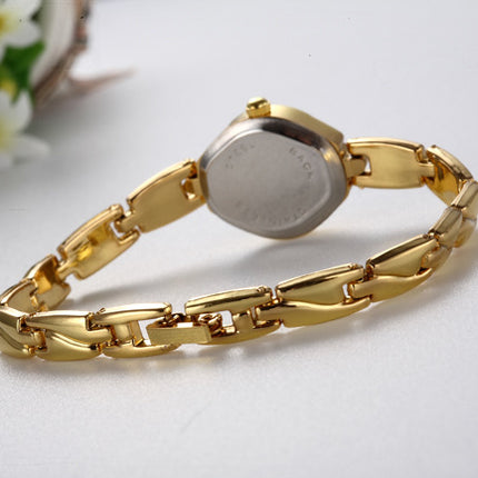OL Women's Carved Gold Stainless Steel Fashion Watch