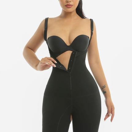 Crotch Zipper Plus Size Bodysuit