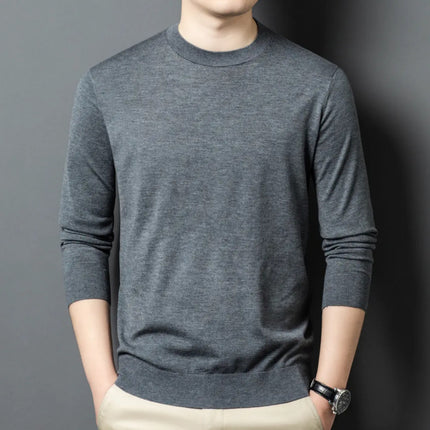 Round Neck Wool T Men's Sweater Skin-friendly