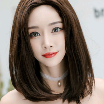 Wig in the long straight hair fashion realistic wig wig long straight hair