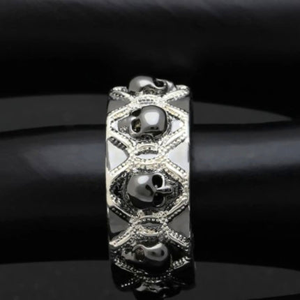 Black Evil Skull Rings