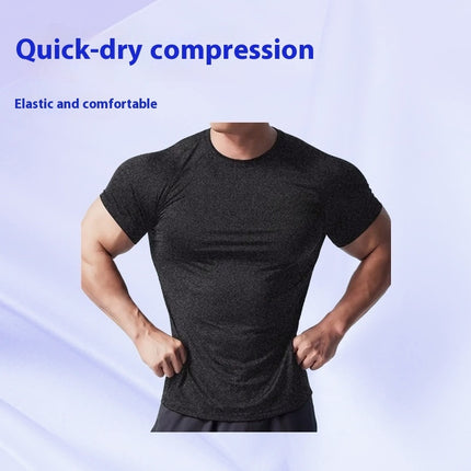 Tight Stretch Casual Quick-drying Running Round Neck Short Sleeve