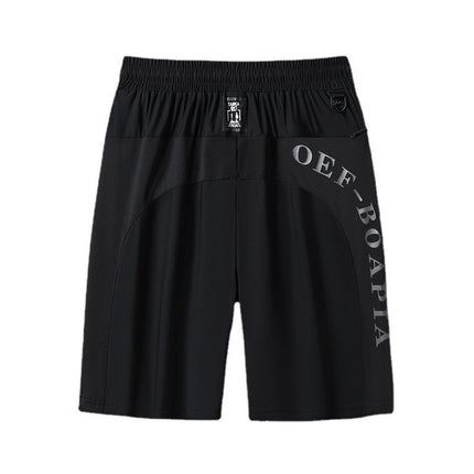 Ice Silk Shorts Men's Thin Loose Oversized Track Pants