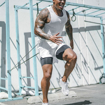 Summer Running Shorts Men 2 in 1 Sports  Shorts