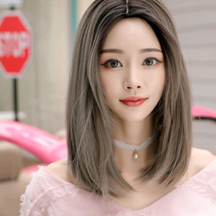 Wig in the long straight hair fashion realistic wig wig long straight hair