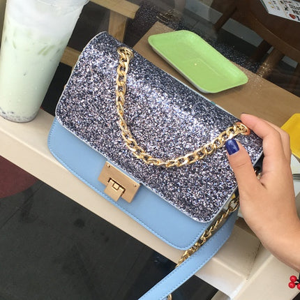 Women's Tote Bag Fashion Sequined Small Square Lady PU Fashion Hand bag