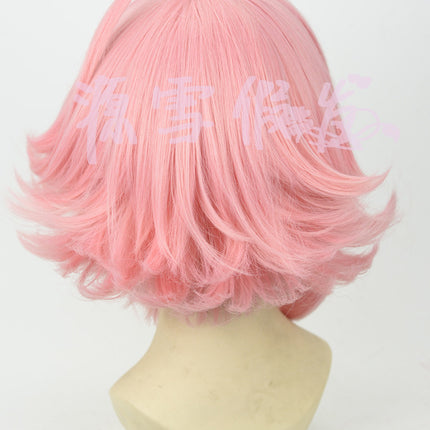 Pink upturned cosplay wig
