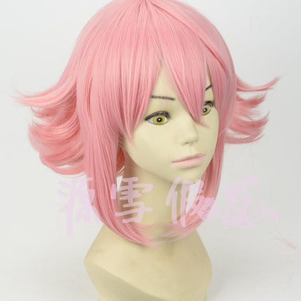 Pink upturned cosplay wig