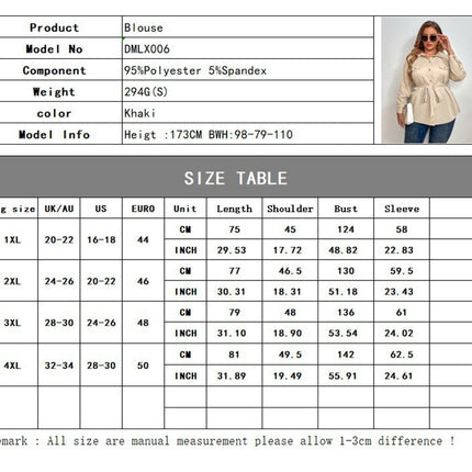 Plus Size Blouse Shirt Ladies Tops
