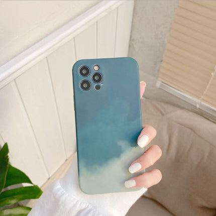 Compatible with Apple, Phone Case Oil Painting Gradient Geometry Soft Silicone Cases For iPhone 12 12Pro 11 Pro Max XR X 7 8Plus Abstract Cover