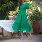 European And American Leisure Vacation Short Sleeve Dress Women's Clothing