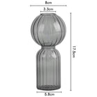 Ins Creative Glass Vase Striped Transparent Glass Vase Table Decorative Ornaments Hydroponic Flower Simple Vase
