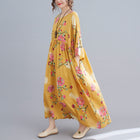 Cotton And Linen Loose Plus Size Dress Women
