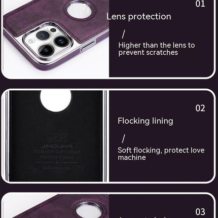 Applicable Phone Case All-inclusive Drop-resistant High-grade Leather Bracket Shell