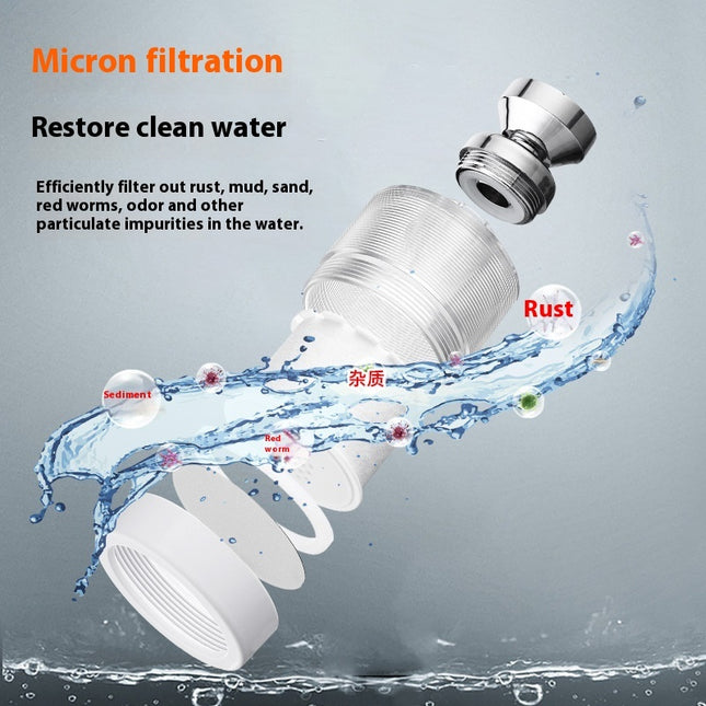Faucet Filter Kitchen Tap Water Household Water Filter Splash-proof Universal Water Purifier