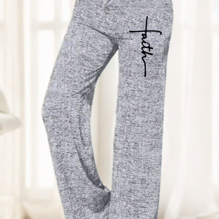 Ladies' Solid-colored Wide-leg Pants