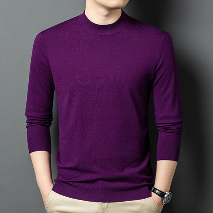Round Neck Wool T Men's Sweater Skin-friendly