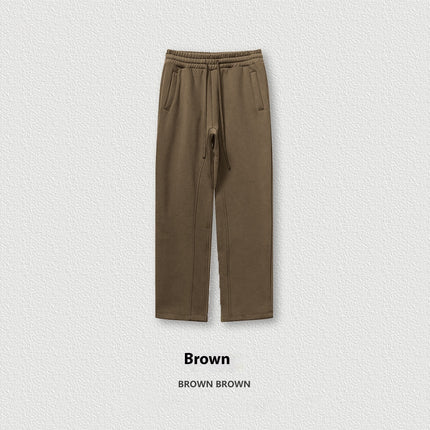Solid Color Loose Track Pants Velvet Thickened Casual Pants
