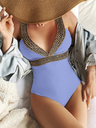 Women's Fashion Deep V Spaghetti Straps One-piece Swimsuit