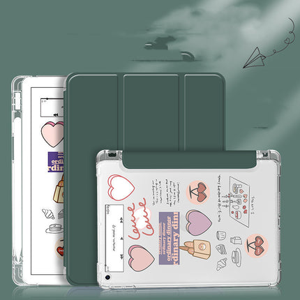Compatible with Apple, Suitable For Apple IPad Case 6 With Pen Slot IPad8 Case