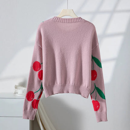 Jacquard Casual Loose Long Sleeve Knitwear
