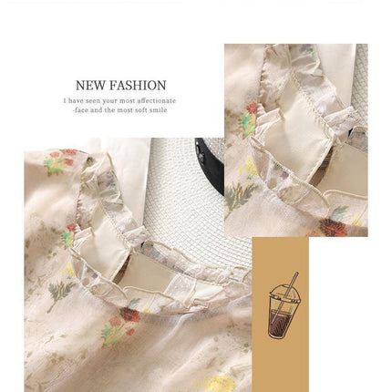Plus-size Floral Chiffon Dress
