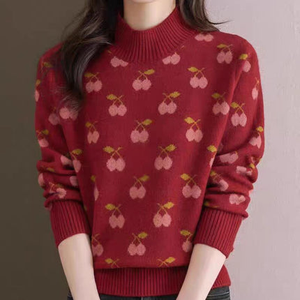 Women's Cashmere Sweater Autumn And Winter New Half Turtleneck Bottoming Shirt
