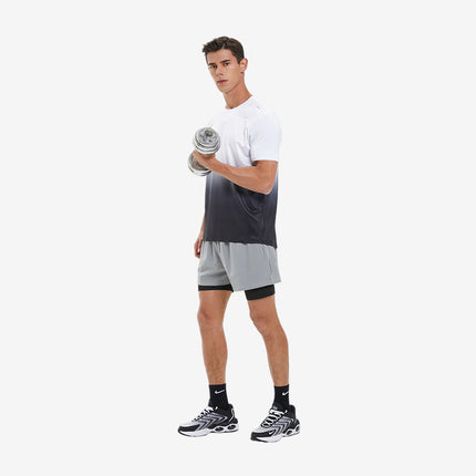 Sports Short Sleeve Men's Quick-drying Elastic Breathable Wicking Round Neck Muscle