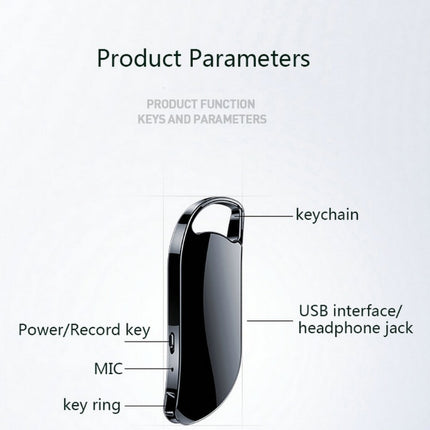 Keychain Digital Voice Recorder Voice Activated Recording