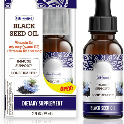 Black Seed Oil Drops Contain Vitamins