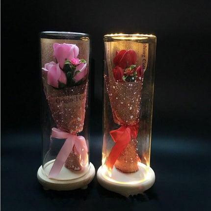 Permanent Flower Cylinder Cork Glass Vase Wish Dry Flower Diy Vase Desktop Decoration