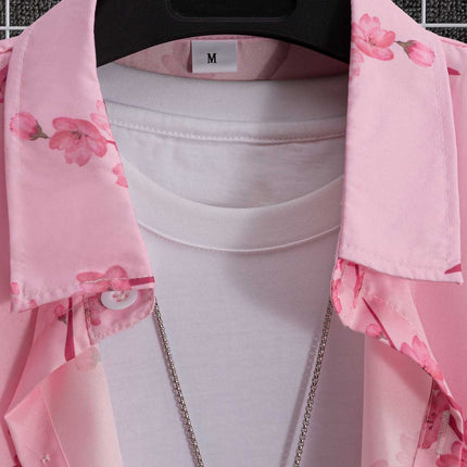 Digital Printing Floral Short Sleeve Shirt