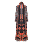 Plus Size Printed Cardigan Muslim Robe