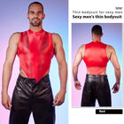 High Elastic Lightweight Stitching Body Shaping See-through Sexy Night Men Jump suit