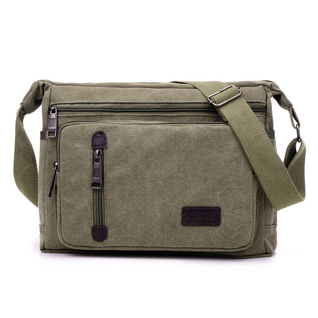 Simple Layered Retro Fashion Men's Messenger Bag