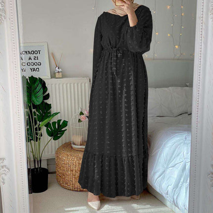 Small hair ball fashion Muslim plus size dress