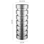 Silver Brushed 7 Ring Vase