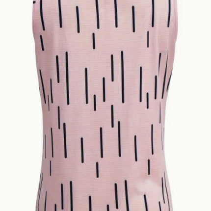 Women's Sleeveless V-Neck Tank Top With Geometric Print
