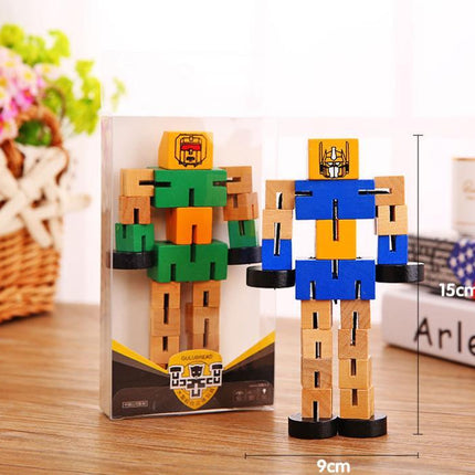 wooden robot toys