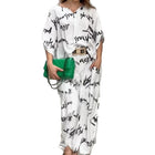 Fashion Letter Printed Pants Set