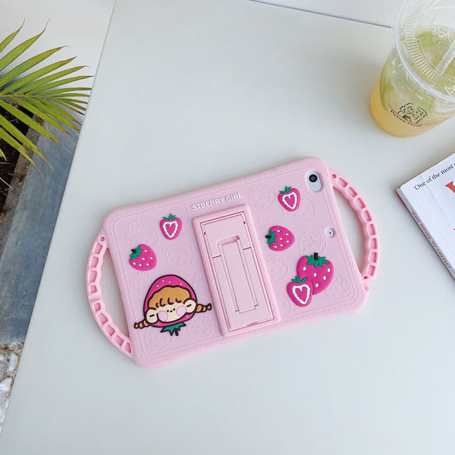 Handle House Strawberry Girl Applicable Tablet Silicone Ipad Case