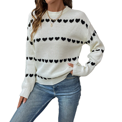 Sweet Cute Casual Dating Long Sleeve Love Sweater For Women