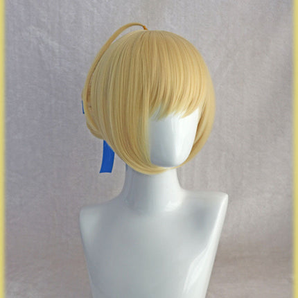 Cosplay wig with long sideburns