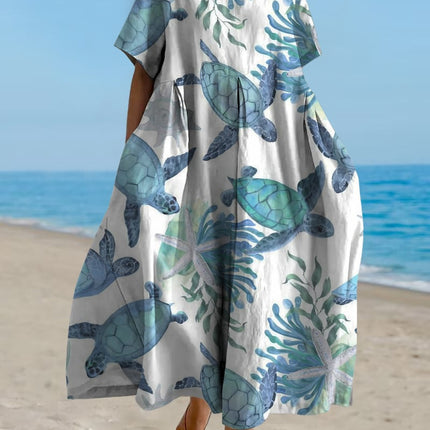 Fashion 3D Printing Plus Size Dress Women