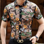 Short Sleeve G Yellow Flower